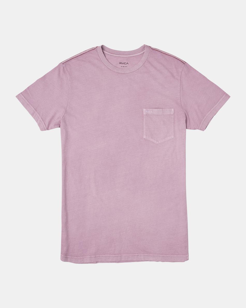 Lavender Rvca PTC II Pigment Tee Men\'s Short Sleeve | USJKU61544