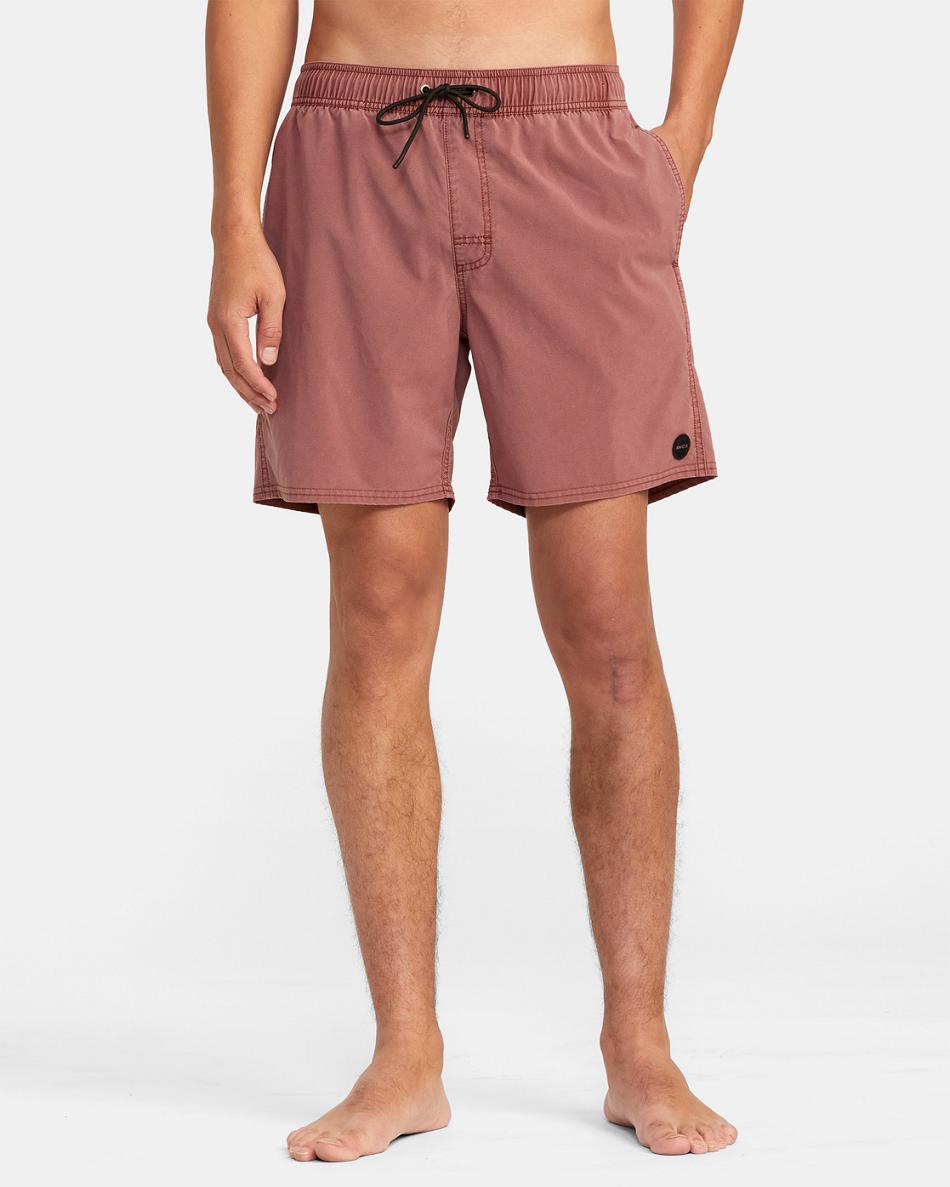 Lavender Rvca Pigment Elastic 17 Men's Shorts | SUSVO32802