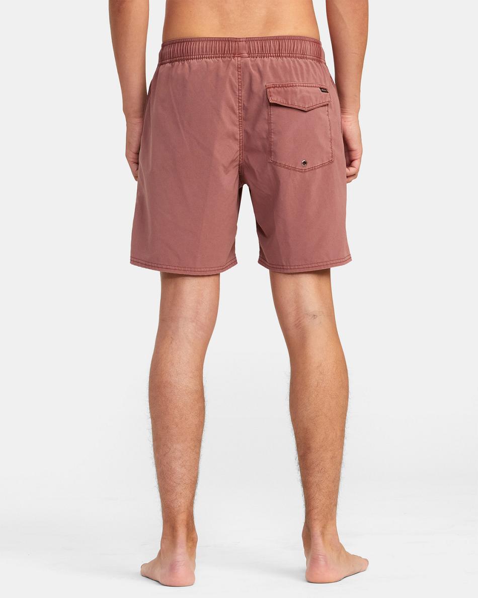 Lavender Rvca Pigment Elastic 17 Men's Shorts | SUSVO32802