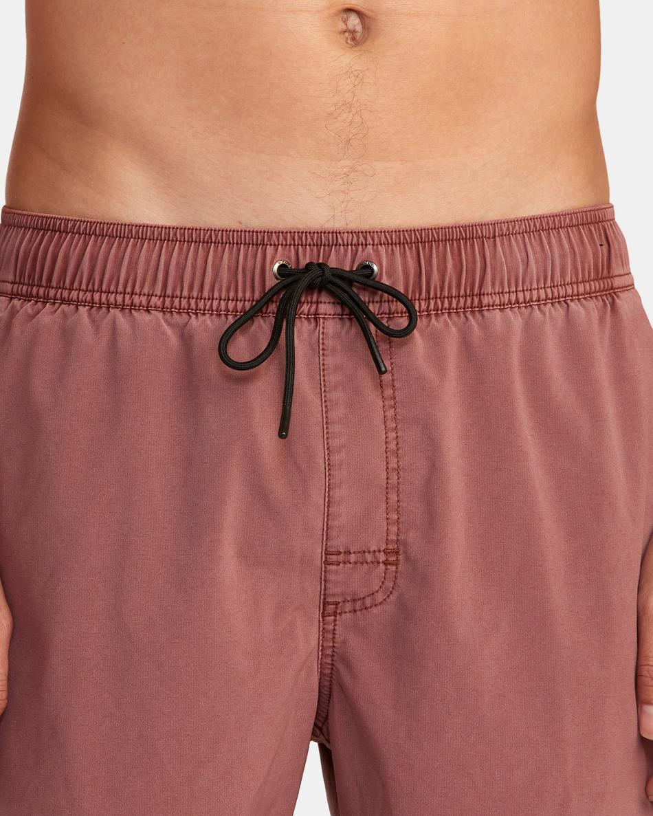 Lavender Rvca Pigment Elastic 17 Men's Shorts | SUSVO32802