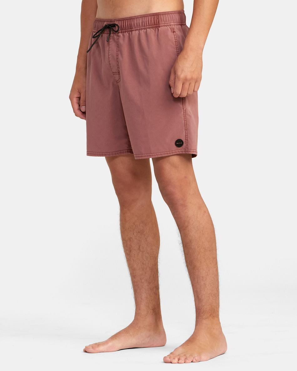 Lavender Rvca Pigment Elastic 17 Men's Shorts | SUSVO32802