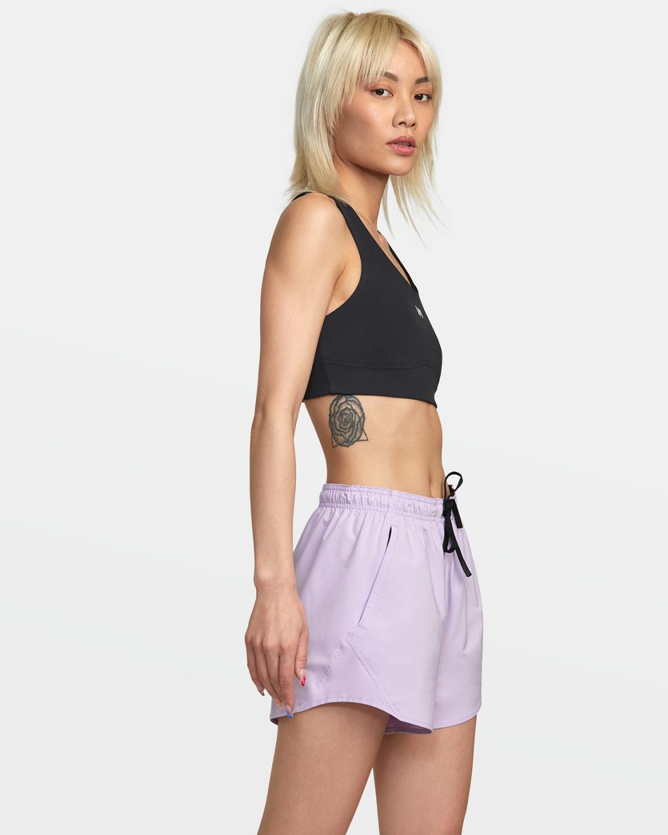 Lavender Rvca VA Essential Yogger Sport 12 Women's Running Shorts | USJKU60653