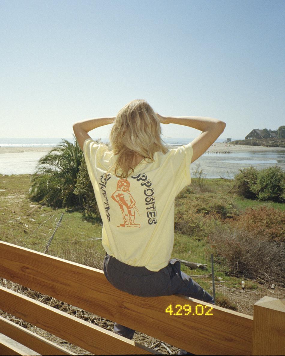 Lemon Meringue Rvca Cherub Boy Graphic Women's T shirt | USCIF50522