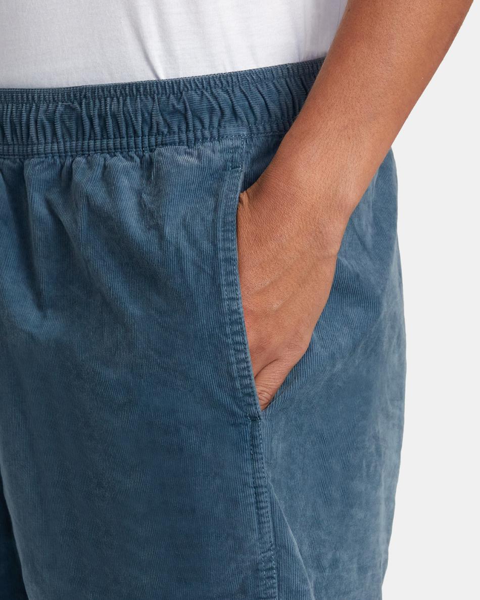 Light Duck Blue Rvca Escape Elastic Corduroy 17 Men's Shorts | BUSSD72030
