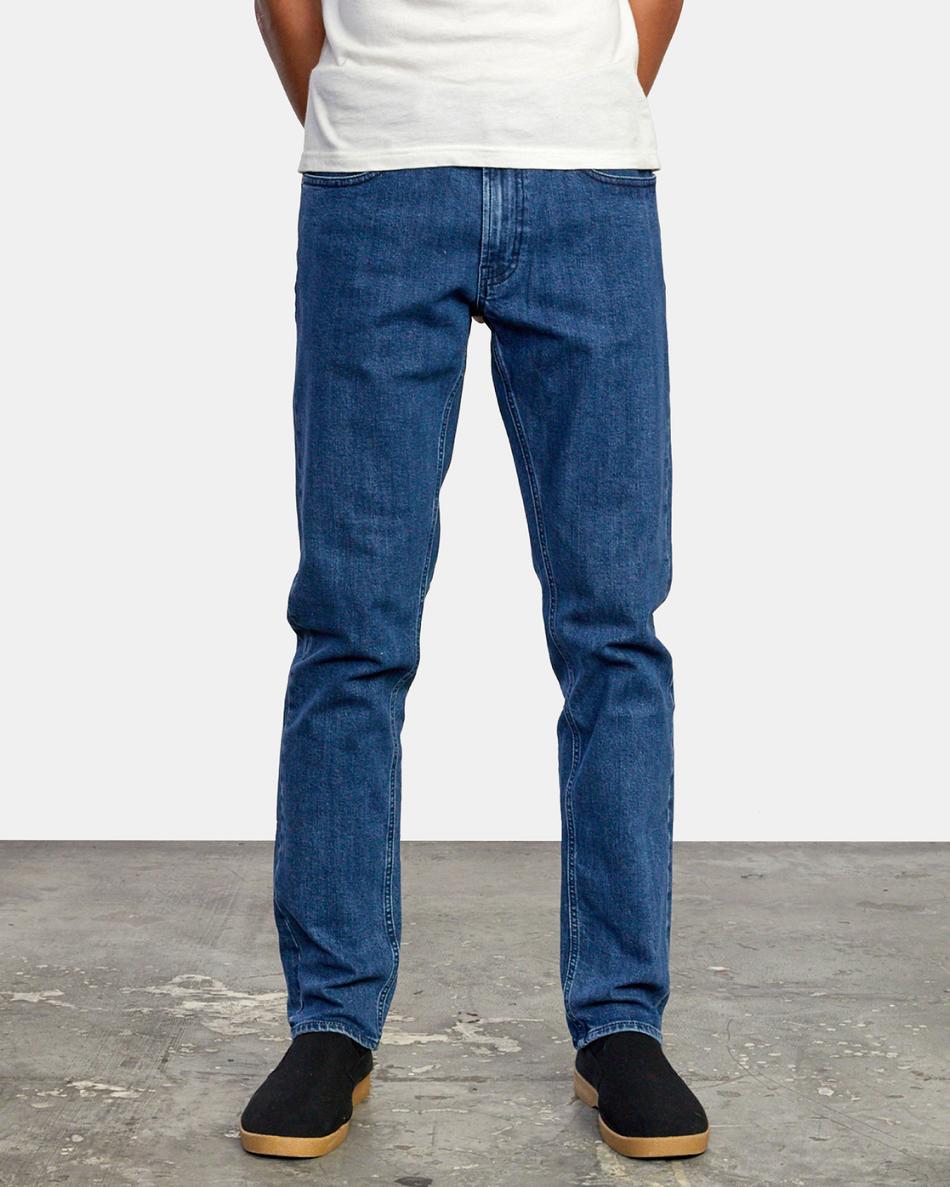 Light Vintage Wash Rvca Daggers Denim Men's Jeans | AUSWC69431