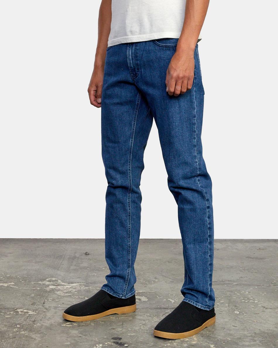 Light Vintage Wash Rvca Daggers Denim Men's Jeans | AUSWC69431