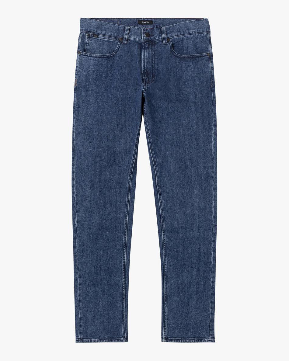 Light Vintage Wash Rvca Daggers Denim Men\'s Jeans | AUSWC69431