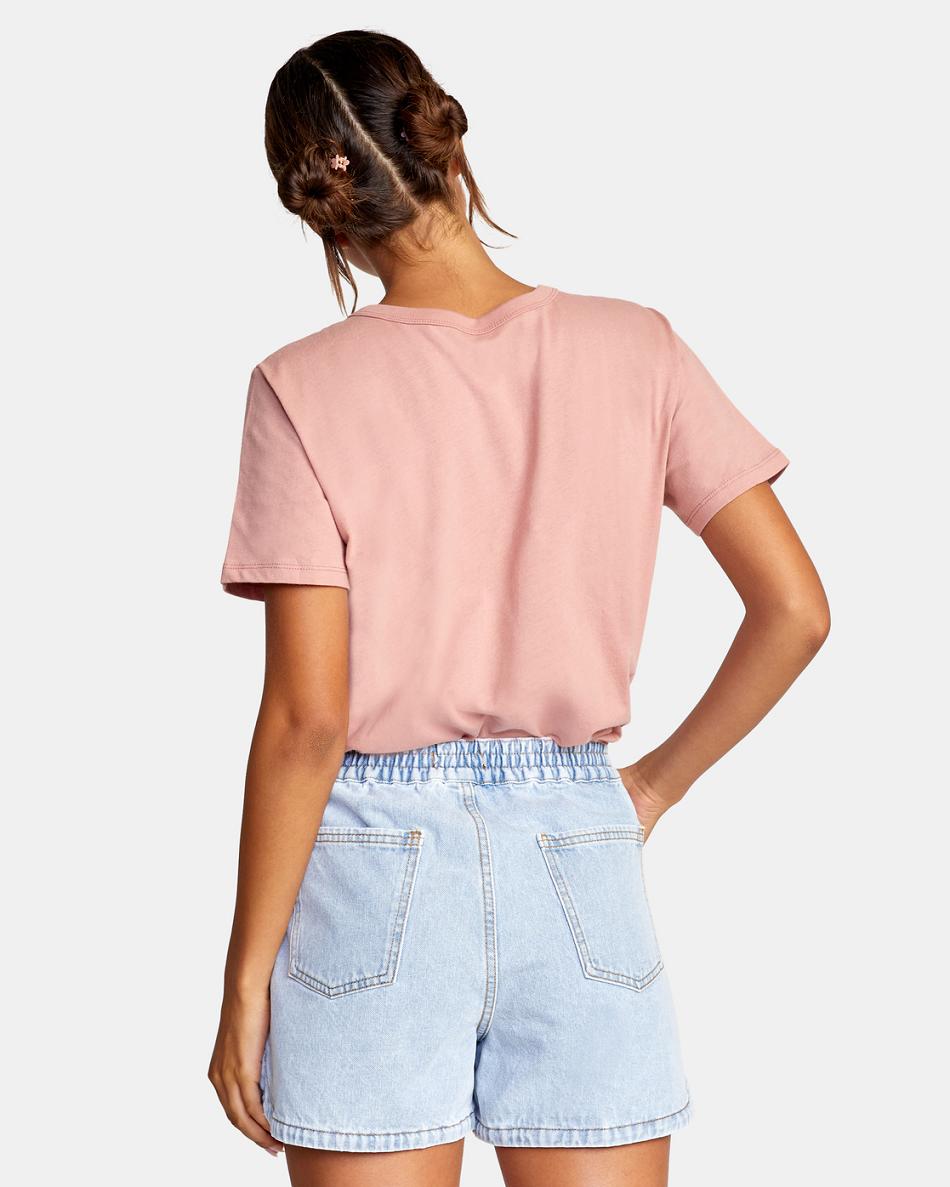 Light Vintage Wash Rvca Venice Denim Women's Skirts | SUSVO45340