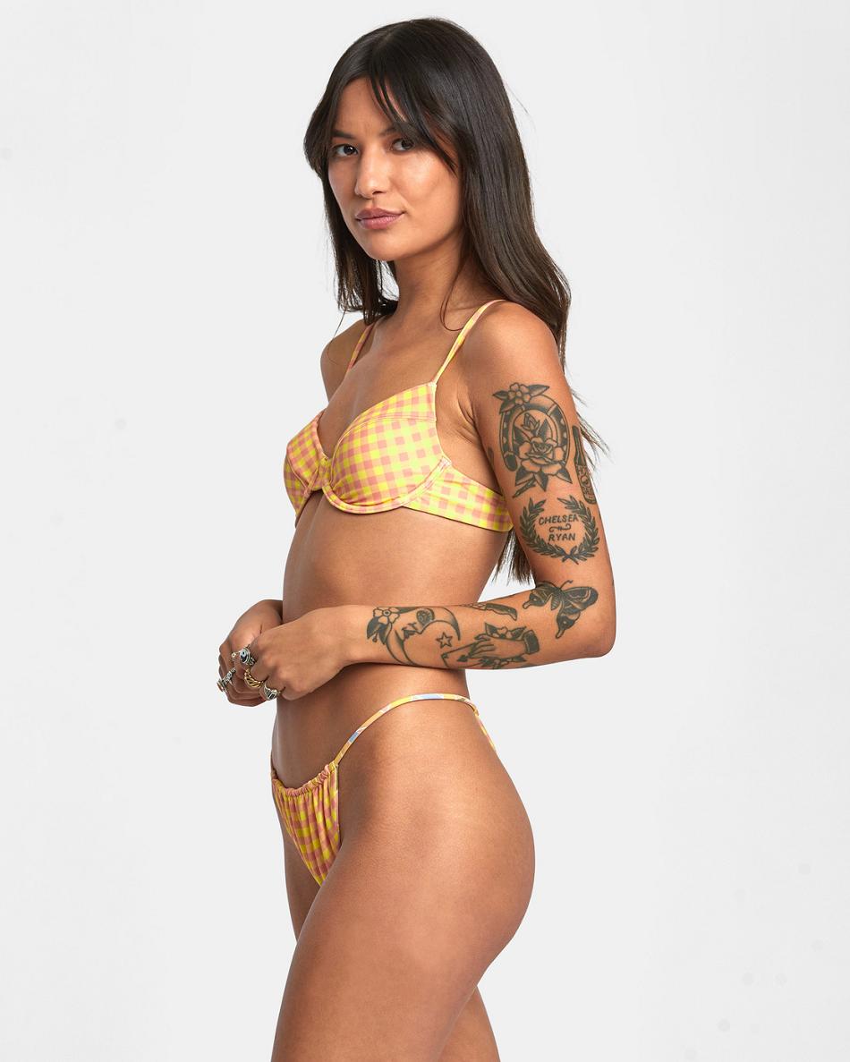 Lilikoi Rvca Sunkissed Slide Reversible Women's Bikini Bottoms | USICD82302