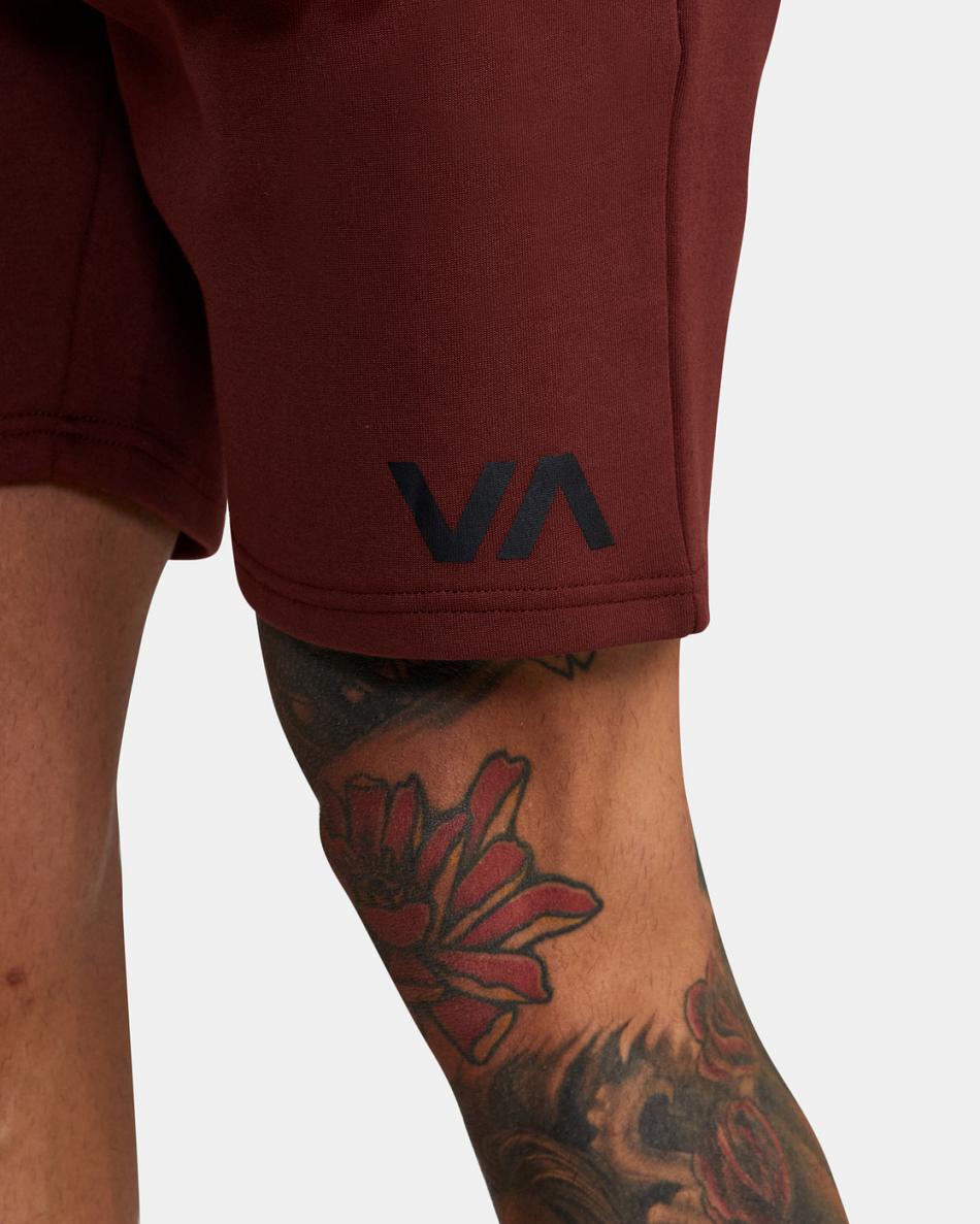 Mahogany Rvca Sport Elastic IV 19 Men's Shorts | UUSND58879