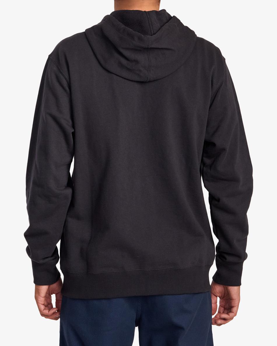 Midnight Rvca Concord Zip-Up Men's Hoodie | USNZX54071