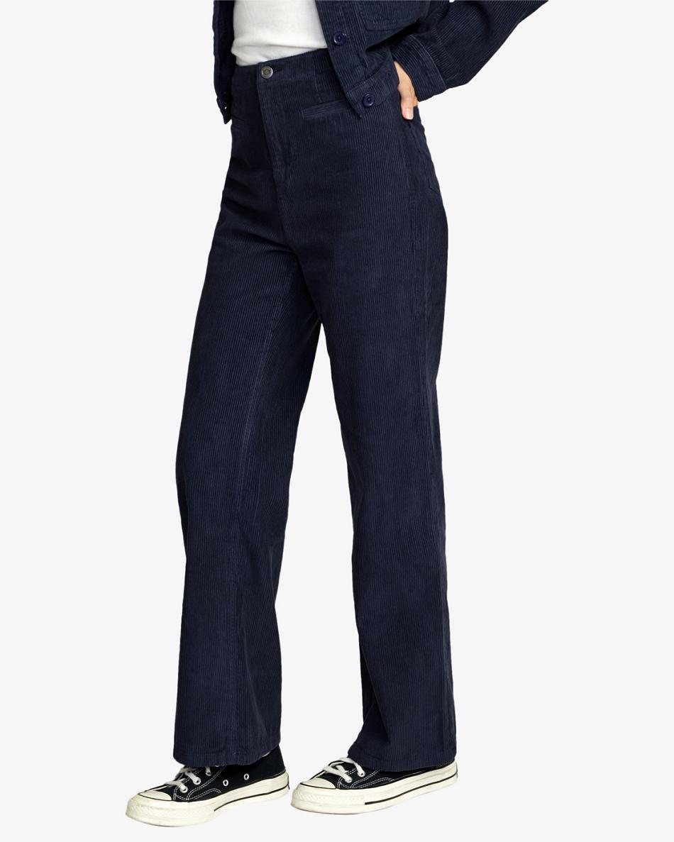 Midnight Rvca Sadie Corduroy Women's Pants | TUSWZ75649