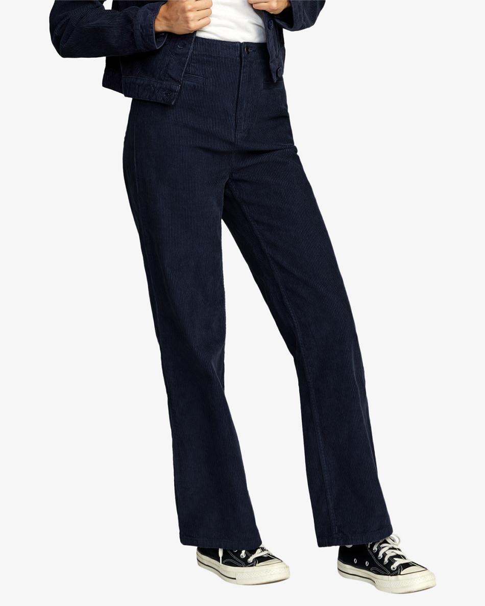 Midnight Rvca Sadie Corduroy Women's Pants | TUSWZ75649