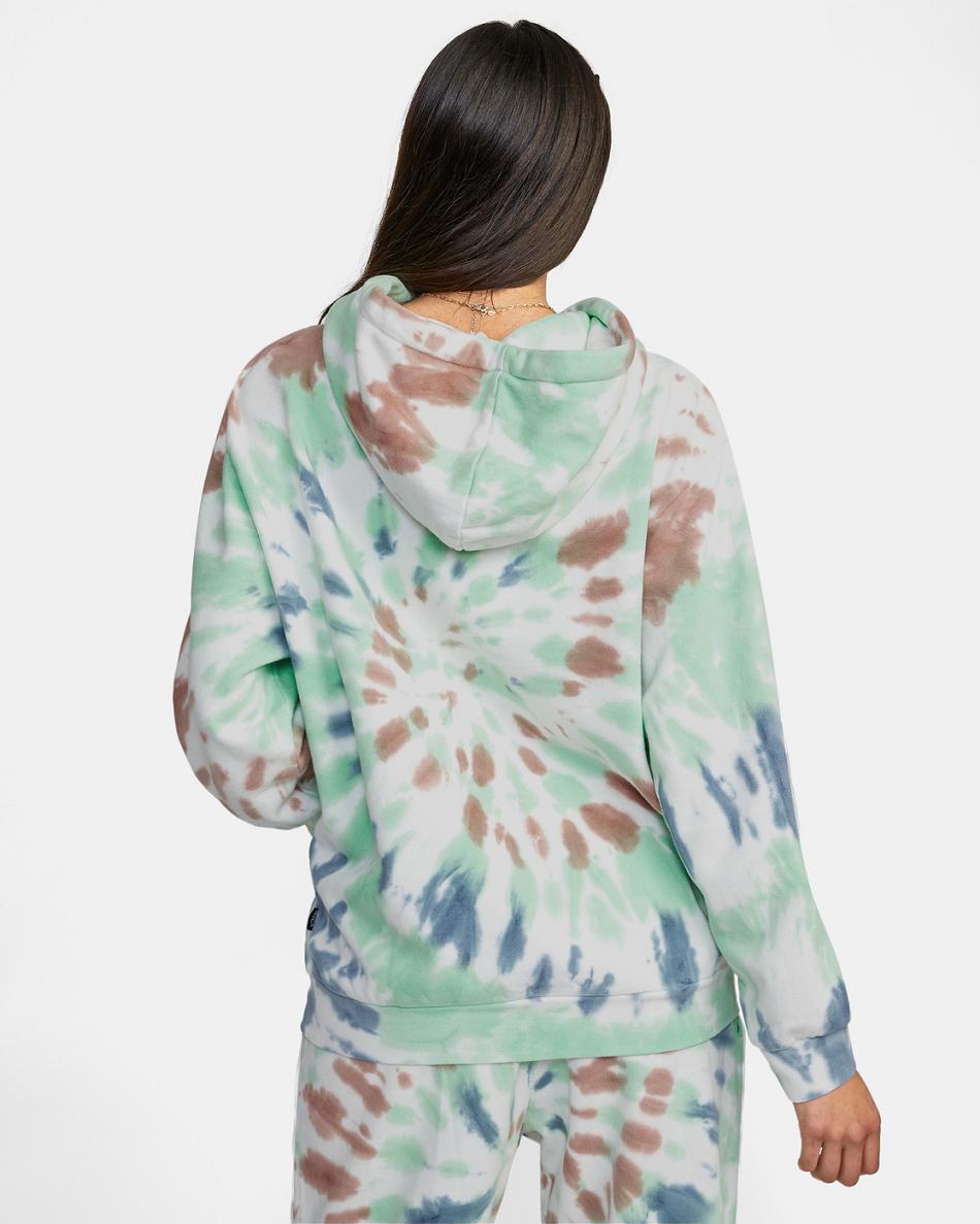 Mint Rvca All The Way Tie-Dye Women's Hoodie | FUSUI49488