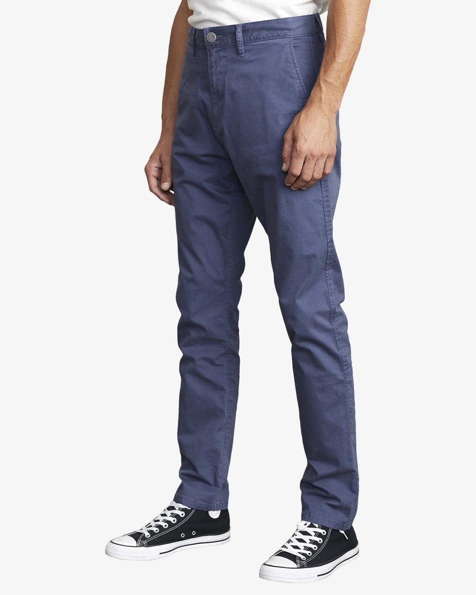 Moody Blue Rvca Daggers Chino Men's Pants | USNEJ90560