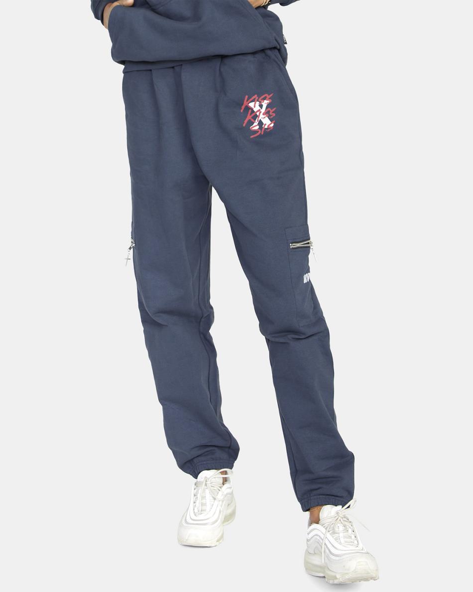 Moody Blue Rvca Maxwell Women\'s Pants | MUSFT98147