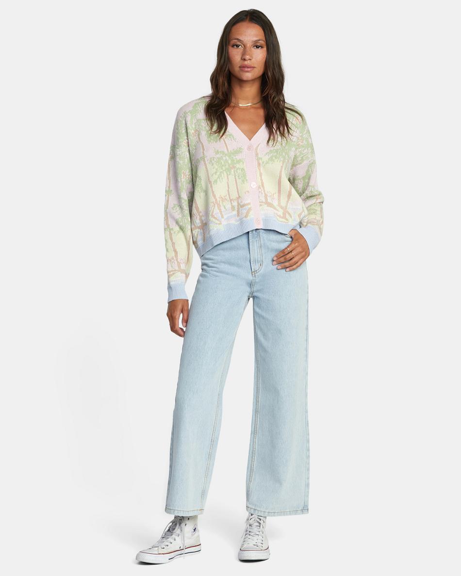 Multi Rvca For The Record Cardigan Women's Sweaters | UUSND29888