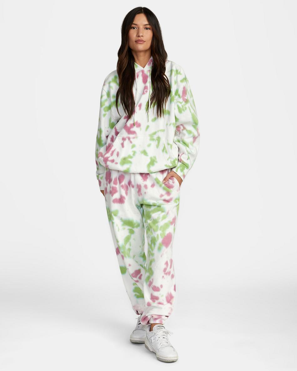 Multi Rvca Little Tie-Dye Women's Hoodie | USXBR49068