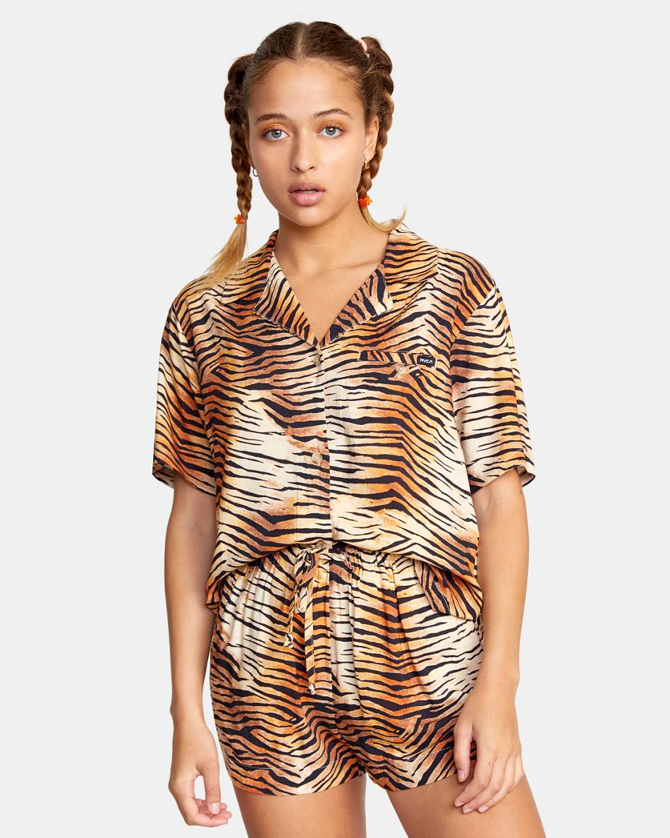 Multi Rvca New Yume Drawcord Shorts Women\'s Loungewear | FUSUI25484