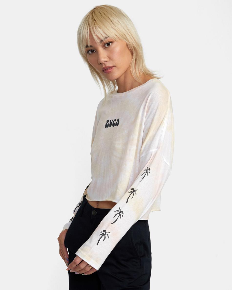 Multi Rvca Palms Long Sleeve Women's Tanks | LUSTR42371