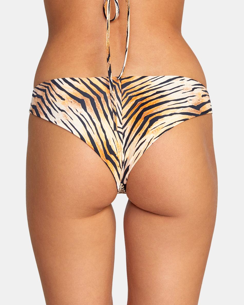 Multi Rvca Tigher Cheeky Women's Bikini Bottoms | XUSGW75563