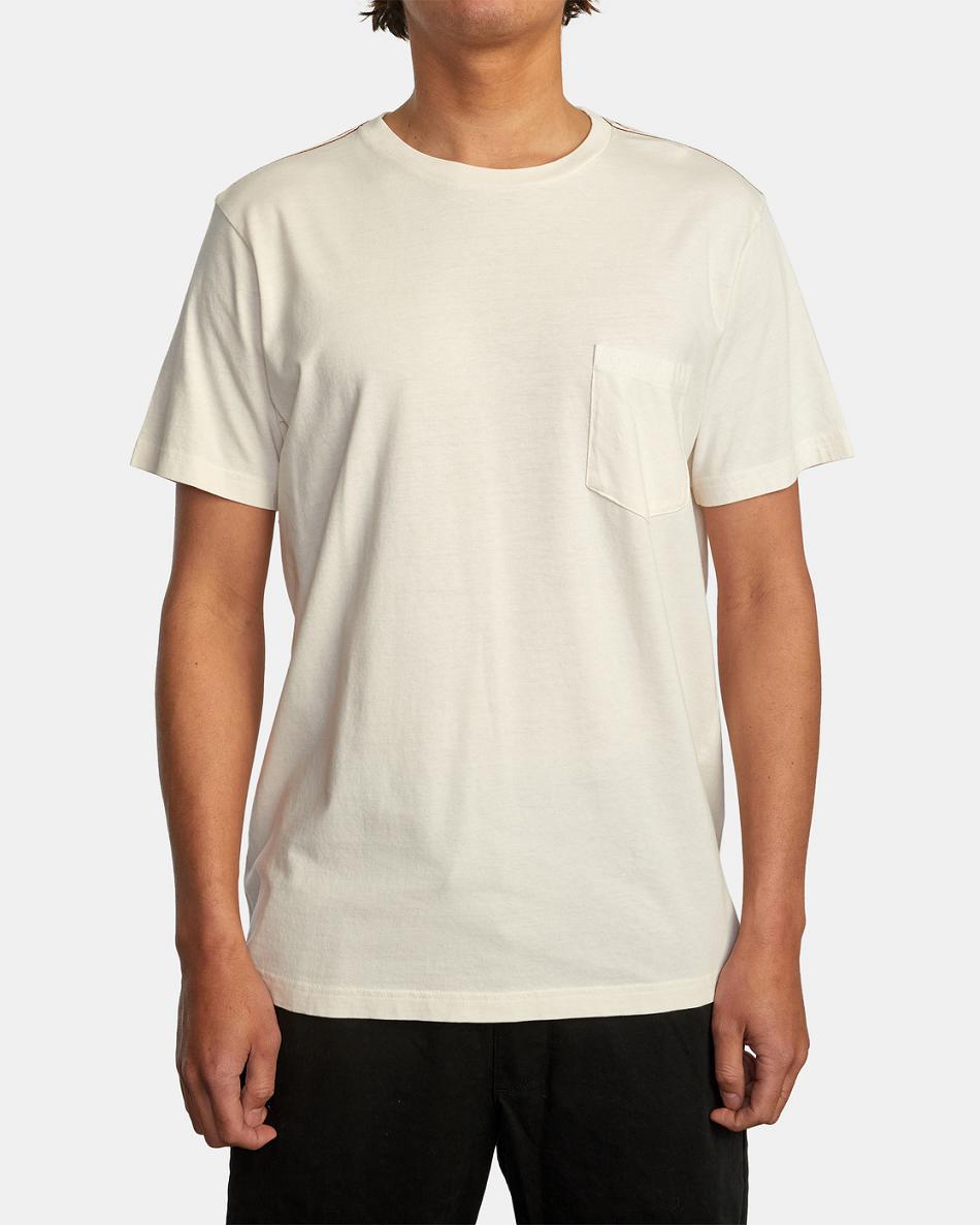 Natural Rvca PTC II Pigment Tee Men's Short Sleeve | USCIF47027