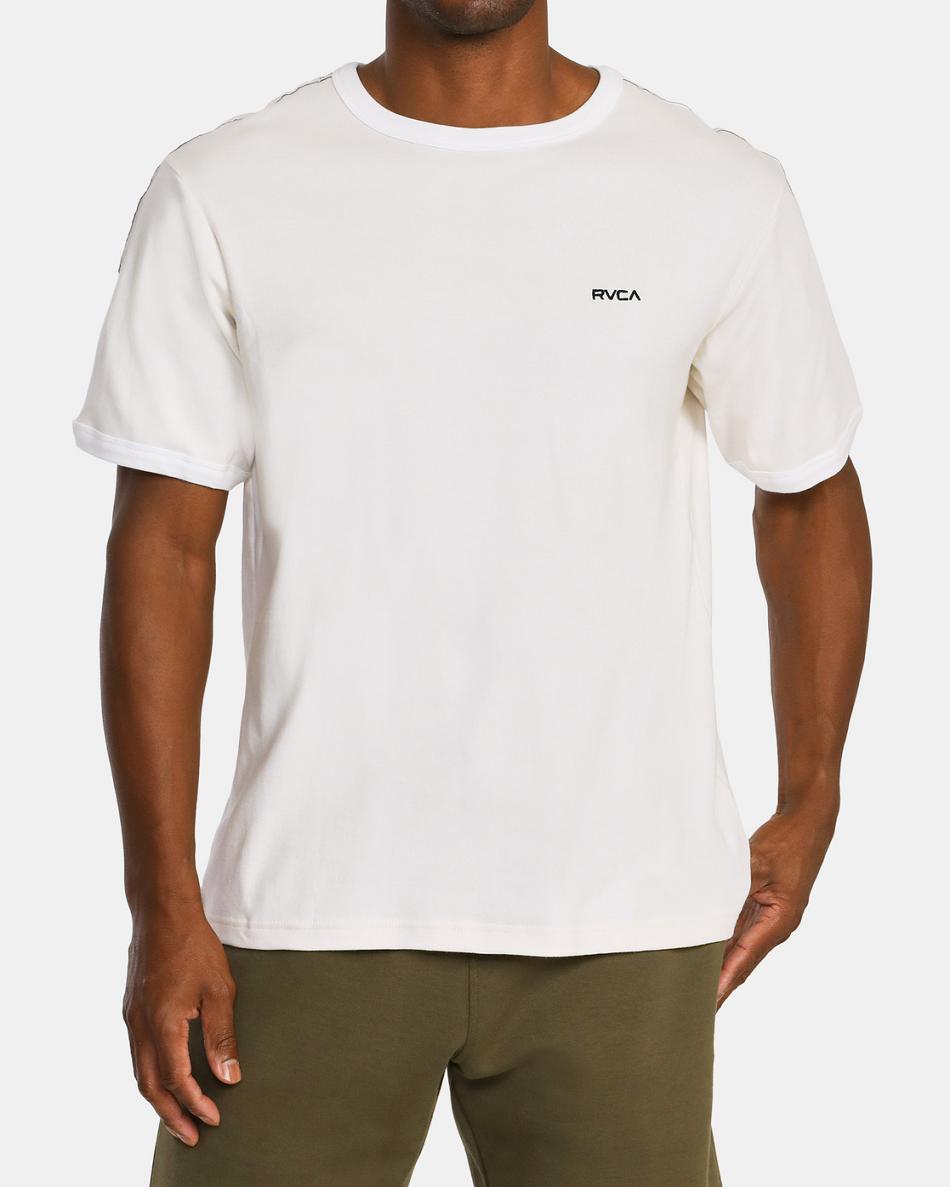 Natural Rvca VA Casuals Taped Jersey Tee Men's Short Sleeve | LUSSX42881