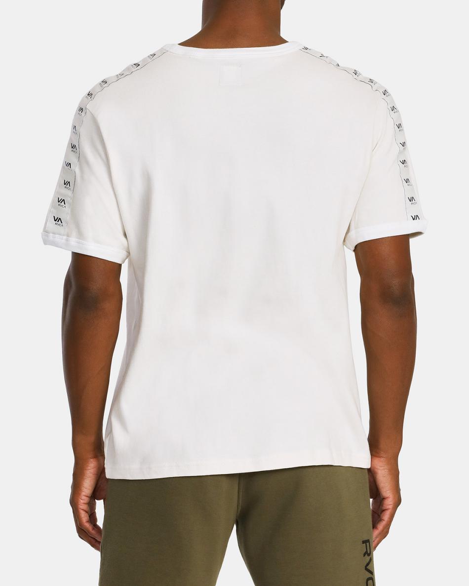Natural Rvca VA Casuals Taped Jersey Tee Men's Short Sleeve | USQAV94065