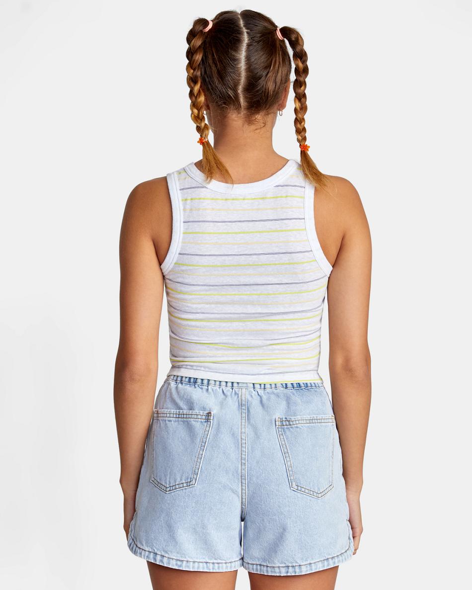 Off White Rvca Easy Graphic Tank Top Women's T shirt | FUSUI88060