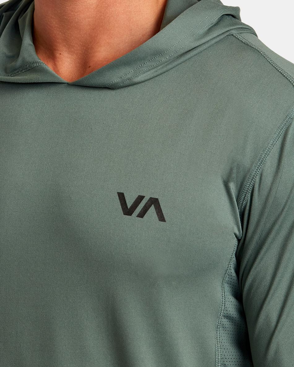 Old Sage Rvca Sport Vent Technical Hooded Men's Hoodie | GUSUC98237
