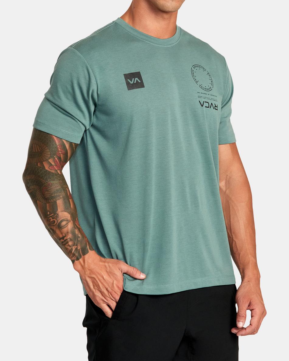 Old Sage Rvca VA Mark Tee Men's Short Sleeve | XUSGW27114