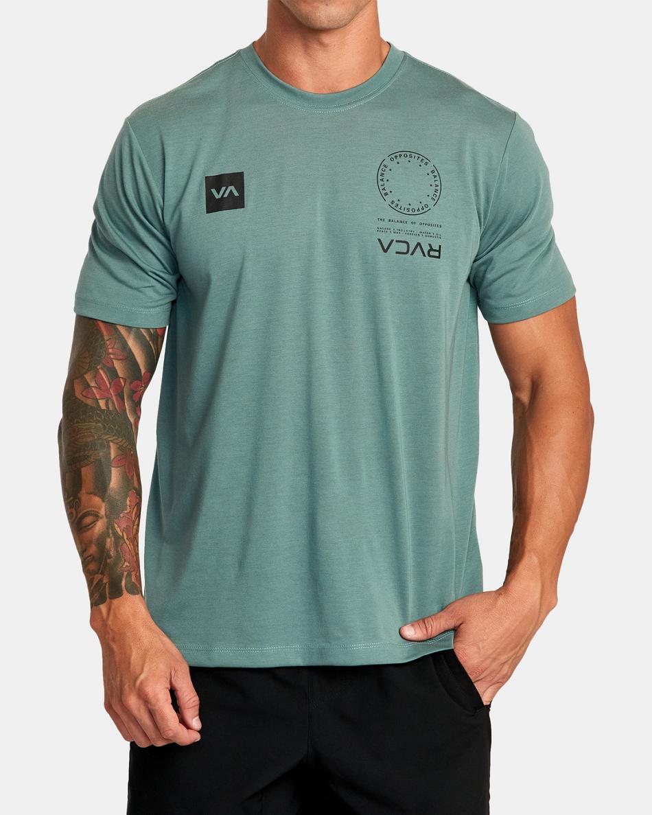 Old Sage Rvca VA Mark Tee Men\'s Short Sleeve | XUSGW27114