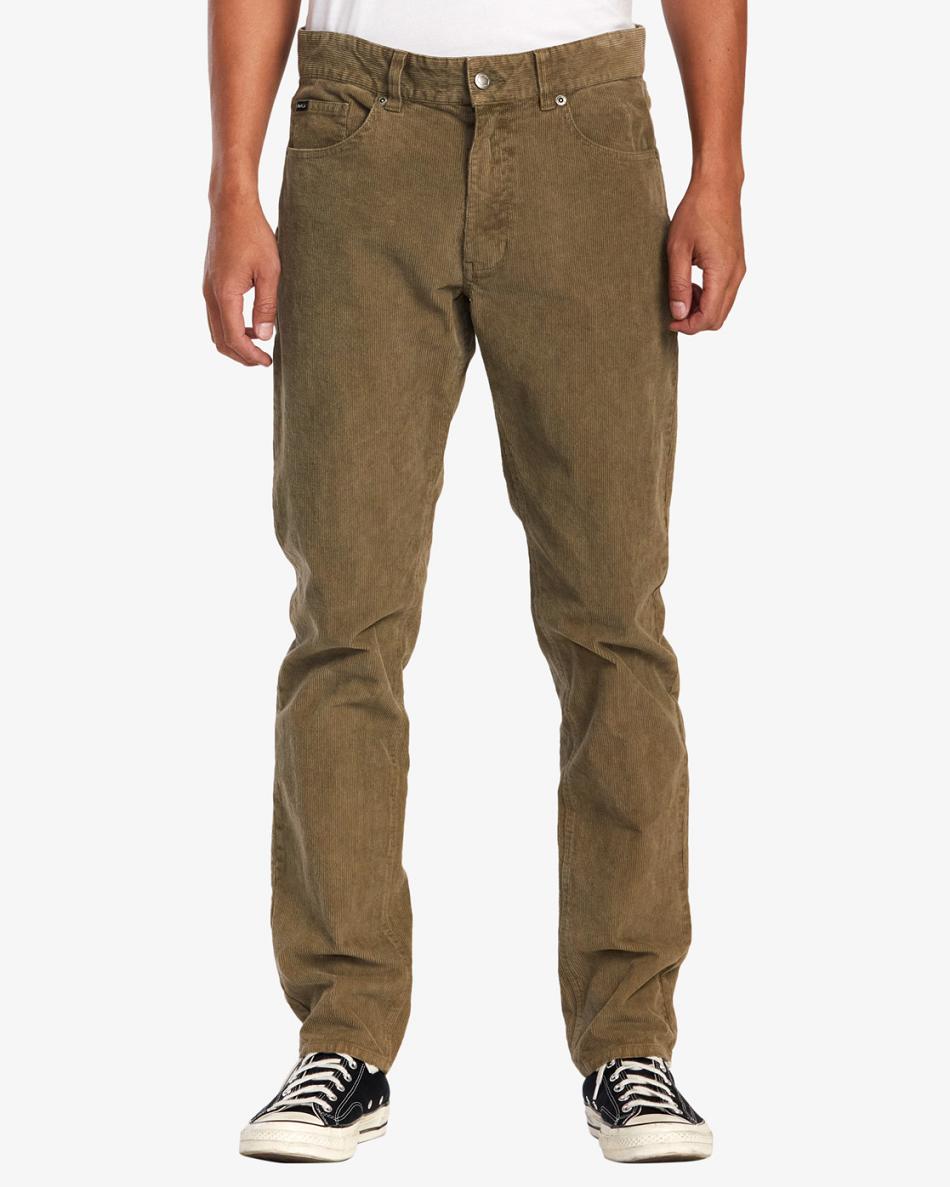 Olive Rvca Daggers Pigment Corduroy Men's Pants | LUSSX49473