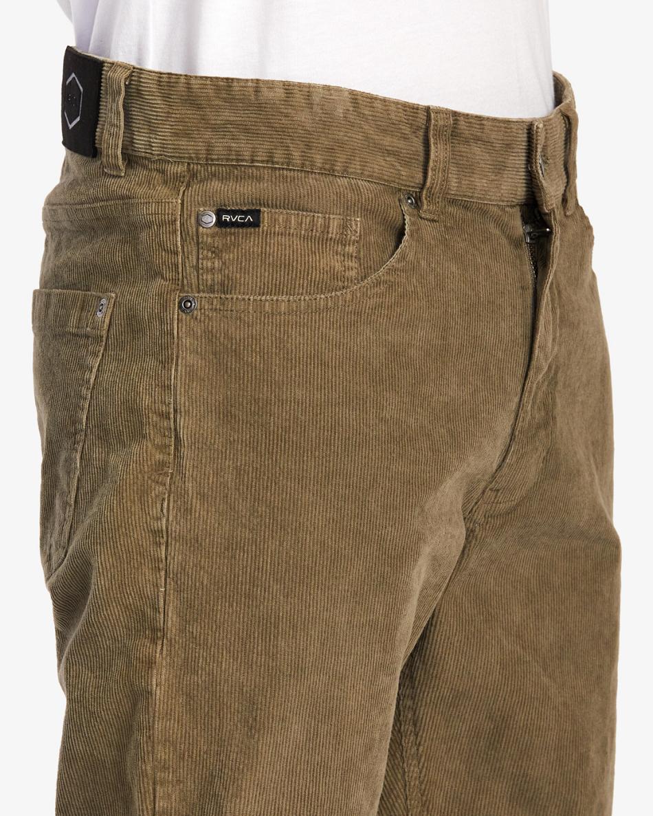 Olive Rvca Daggers Pigment Corduroy Men's Pants | LUSSX49473