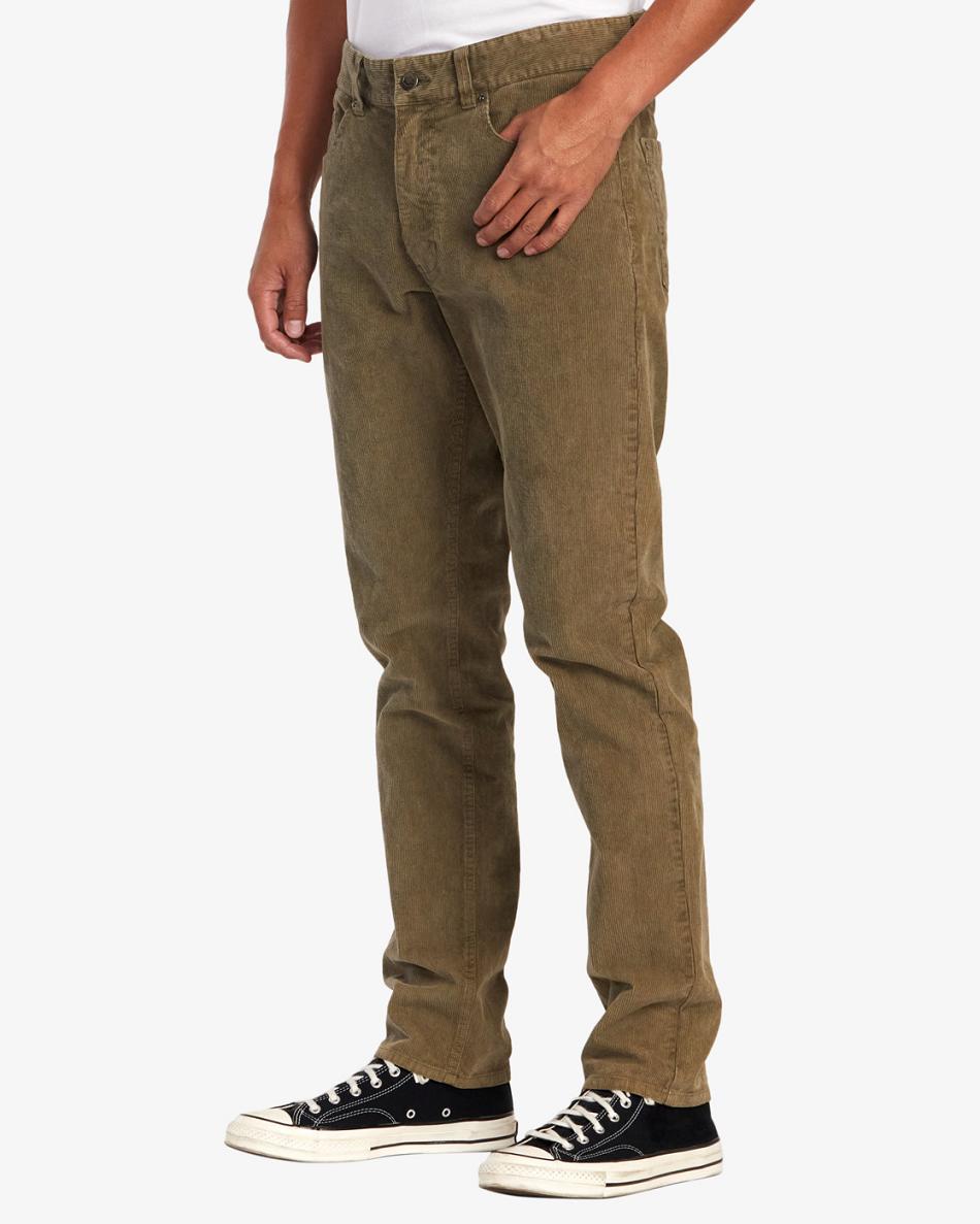 Olive Rvca Daggers Pigment Corduroy Men's Pants | LUSSX49473