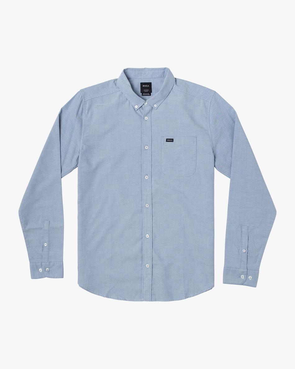 Oxford Blue Rvca Do Stretch Long Sleeve Boys\' Shirts | AUSDF47835