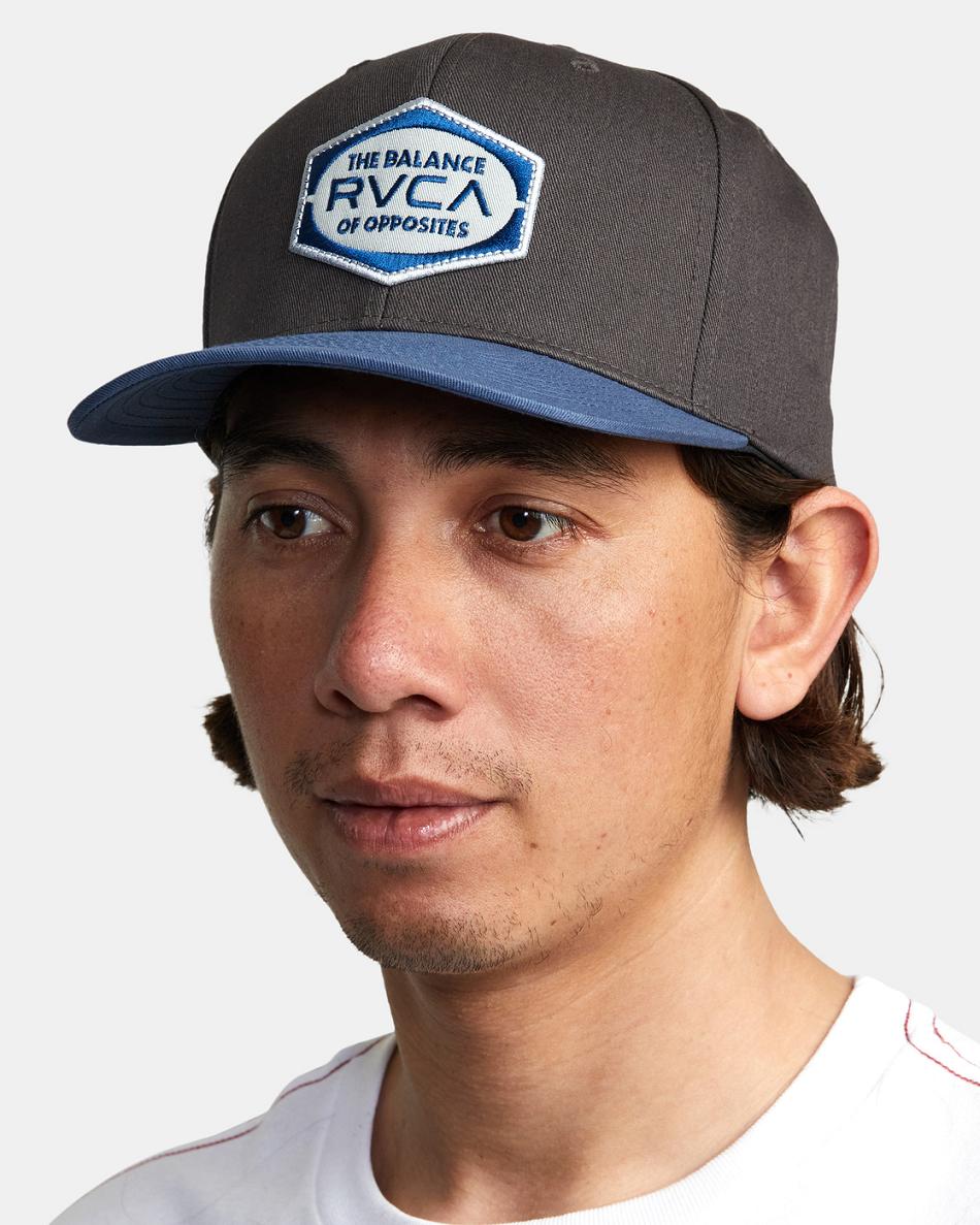 Pirate Black Rvca Industrial Snapback Men's Hats | USXBR49377