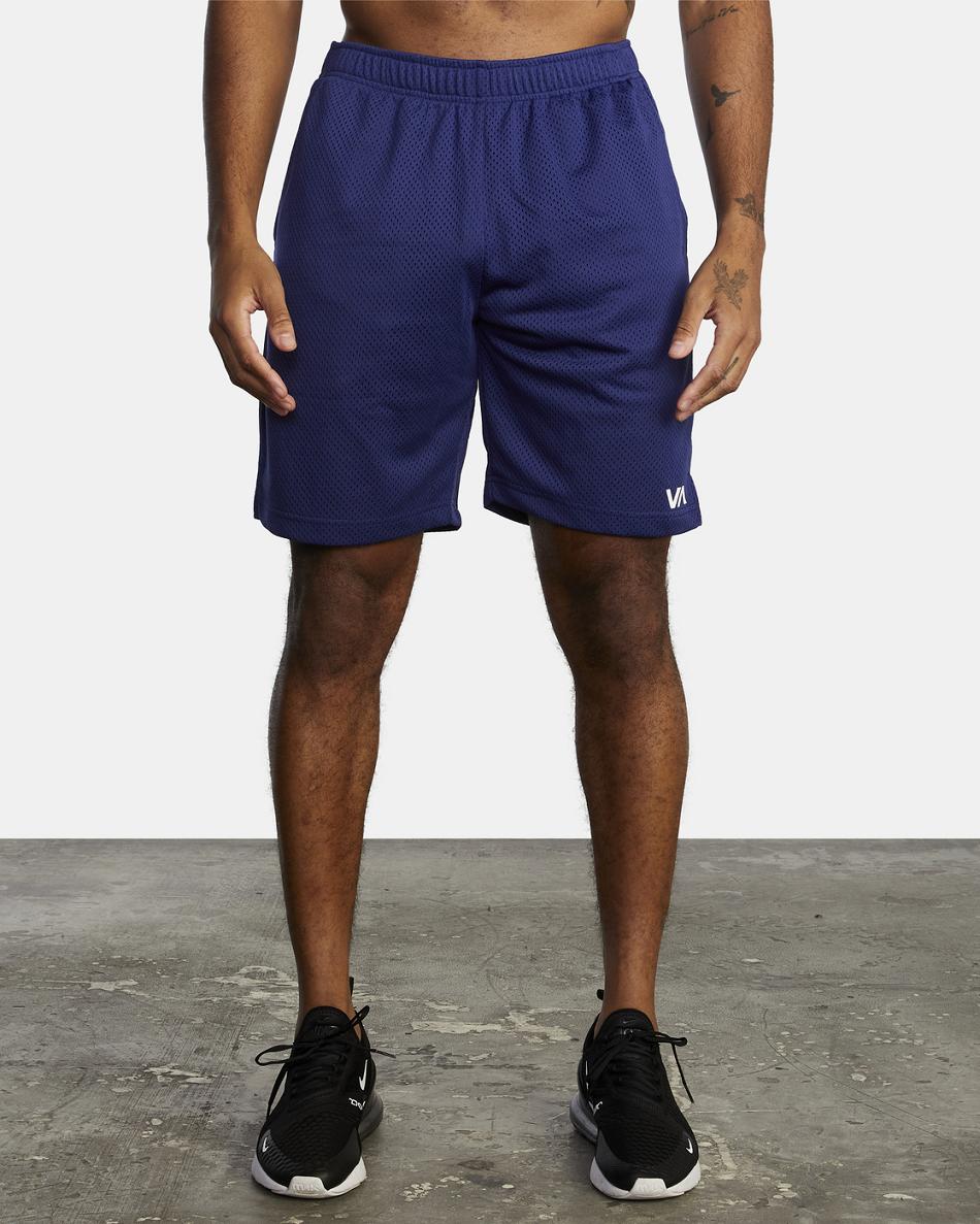 Purps Rvca VA Mesh II Elastic Men's Running Shorts | USJVR36442