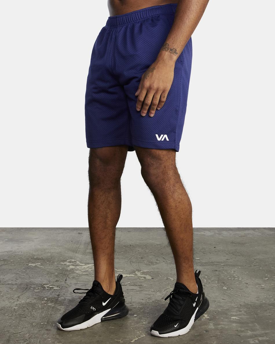 Purps Rvca VA Mesh II Elastic Men's Running Shorts | USJVR36442