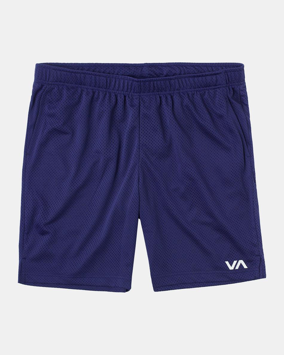 Purps Rvca VA Mesh II Elastic Men\'s Running Shorts | USJVR36442