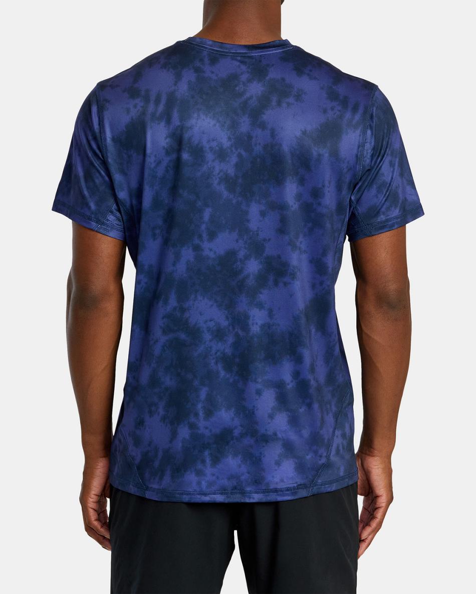 Purps Tie Dye Rvca Sport Vent Tee Men's Short Sleeve | EUSHC52169