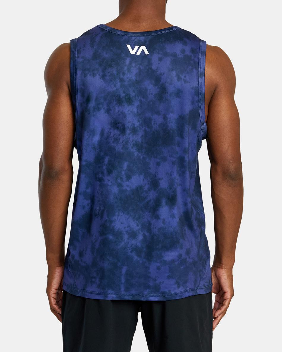 Purps Tie Dye Rvca Sport Vent Tie-Dyed Men's Tanks | UUSTG58500