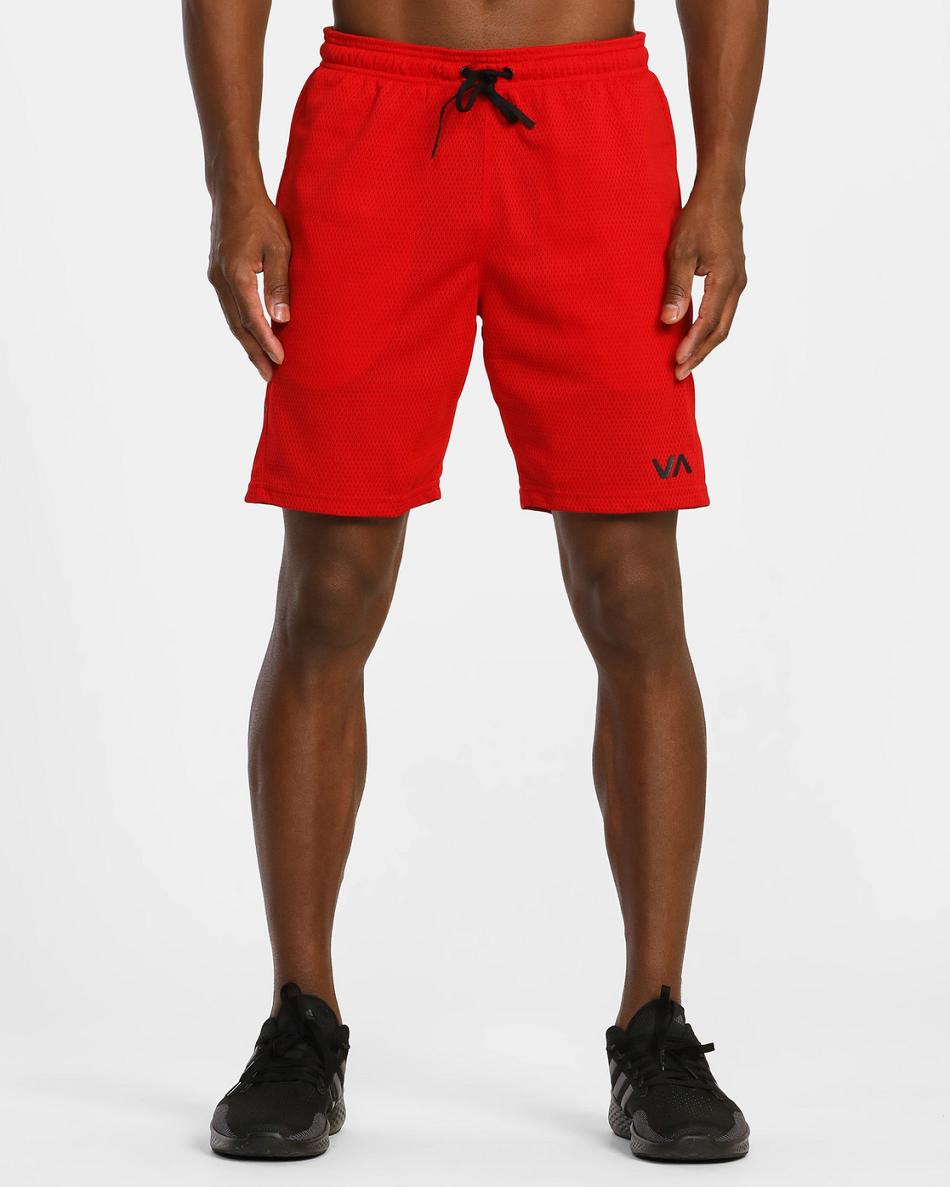 Red Rvca MESH SPORT SHORT 17 Men's Shorts | USNZX73300