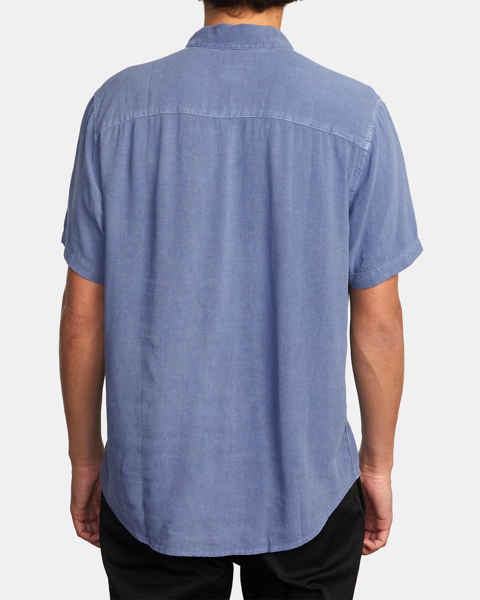 Royal Rvca PTC Woven Short Sleeve Men's T shirt | XUSGW36797