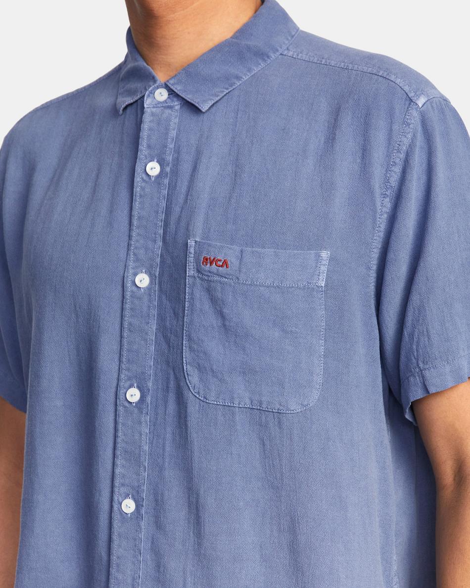 Royal Rvca PTC Woven Short Sleeve Men's T shirt | XUSGW36797