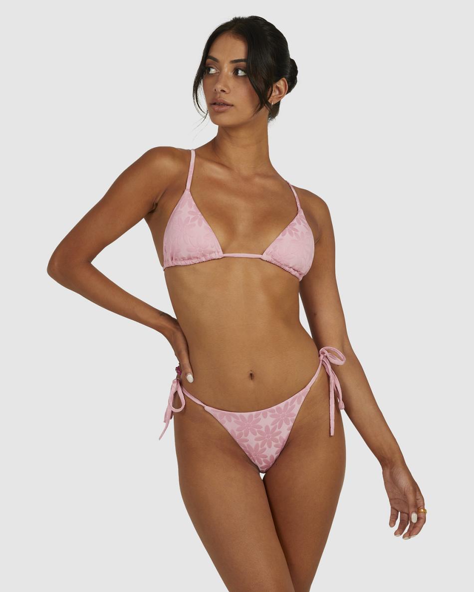 Sea Pink Rvca Daisy Skimpy Women's Bikini Bottoms | LUSSX13823