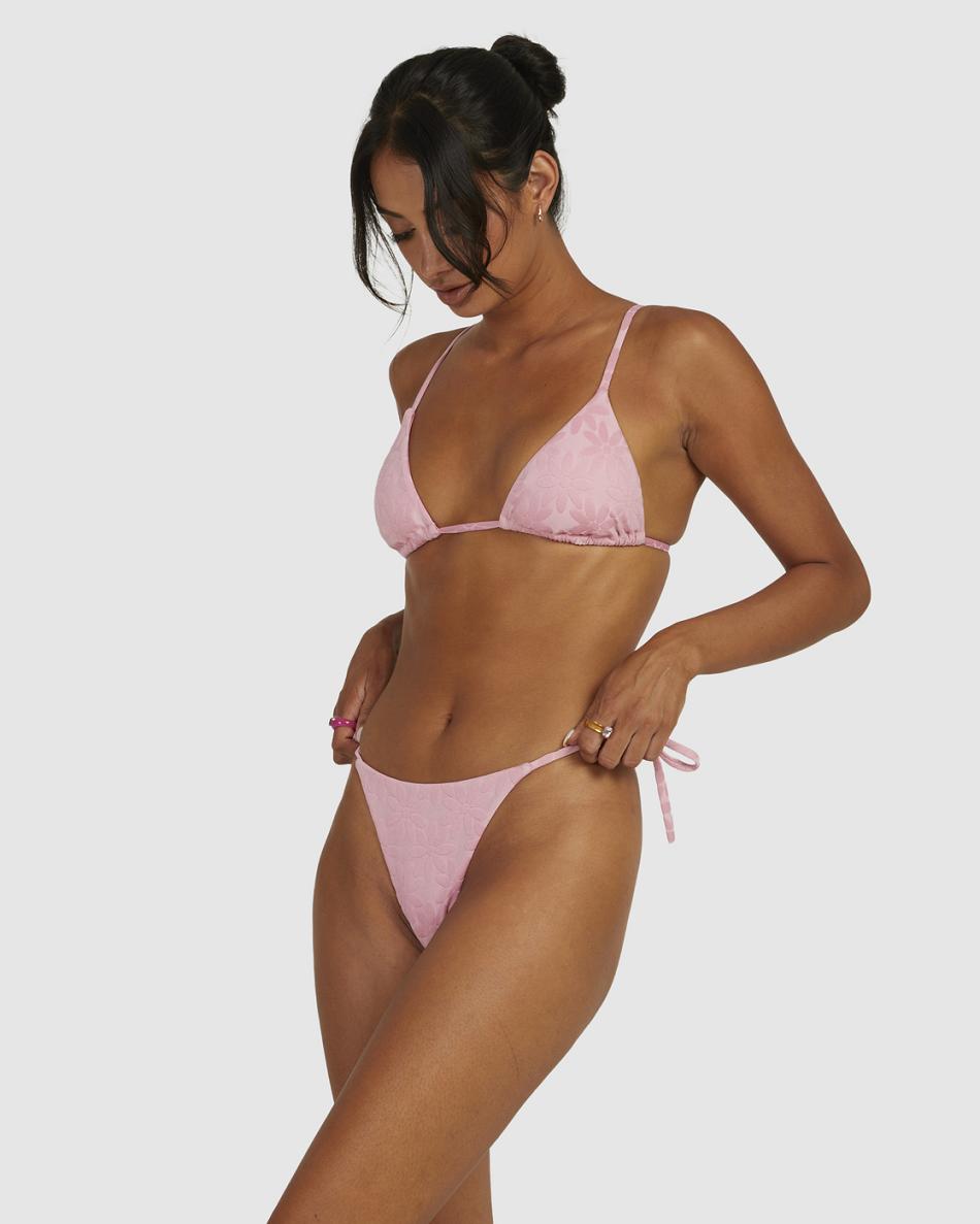 Sea Pink Rvca Daisy Skimpy Women's Bikini Bottoms | LUSSX13823