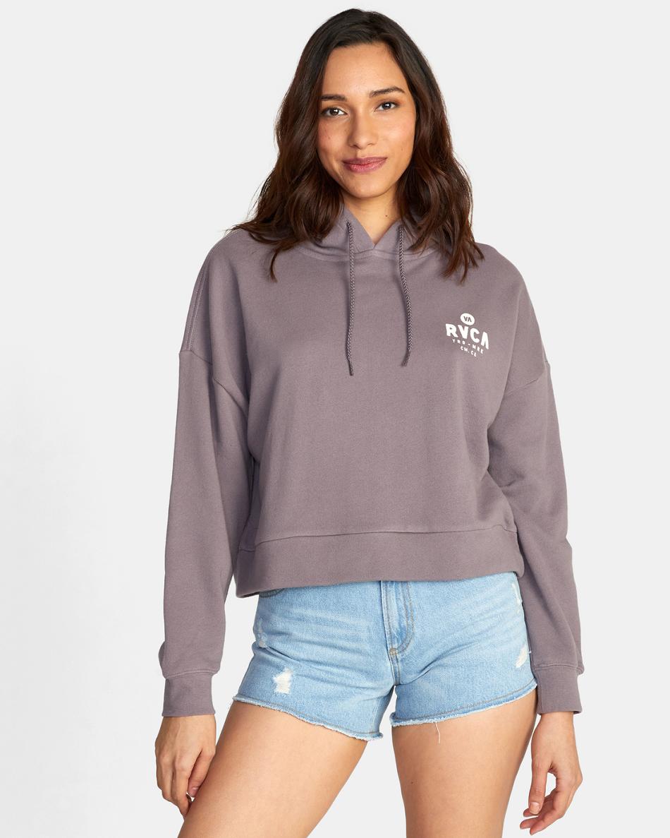 Shark Rvca All Day Pullover Women\'s Hoodie | USNEJ42816