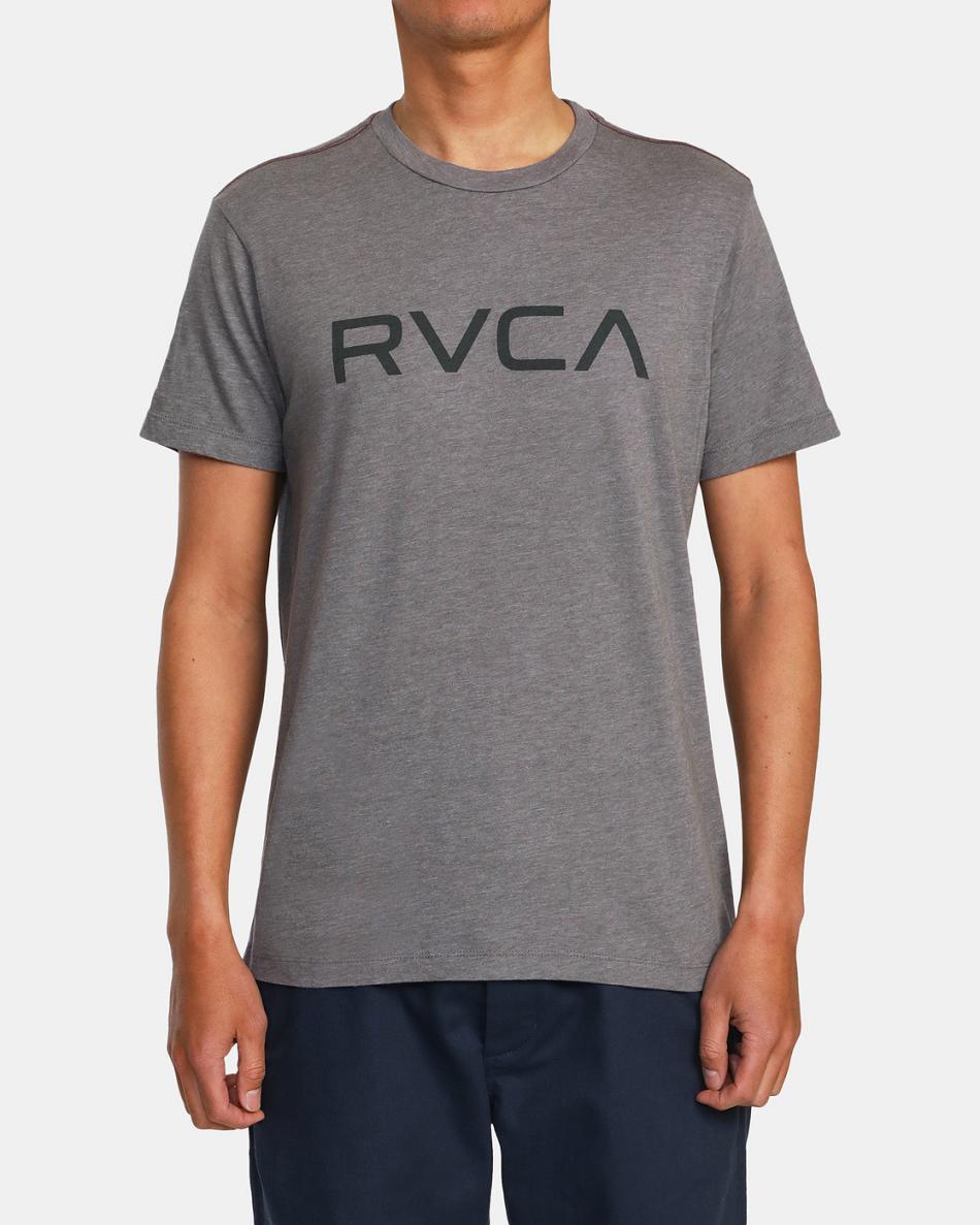 Smoke Black Rvca Big RVCA Tee Men's Short Sleeve | USEAH87712