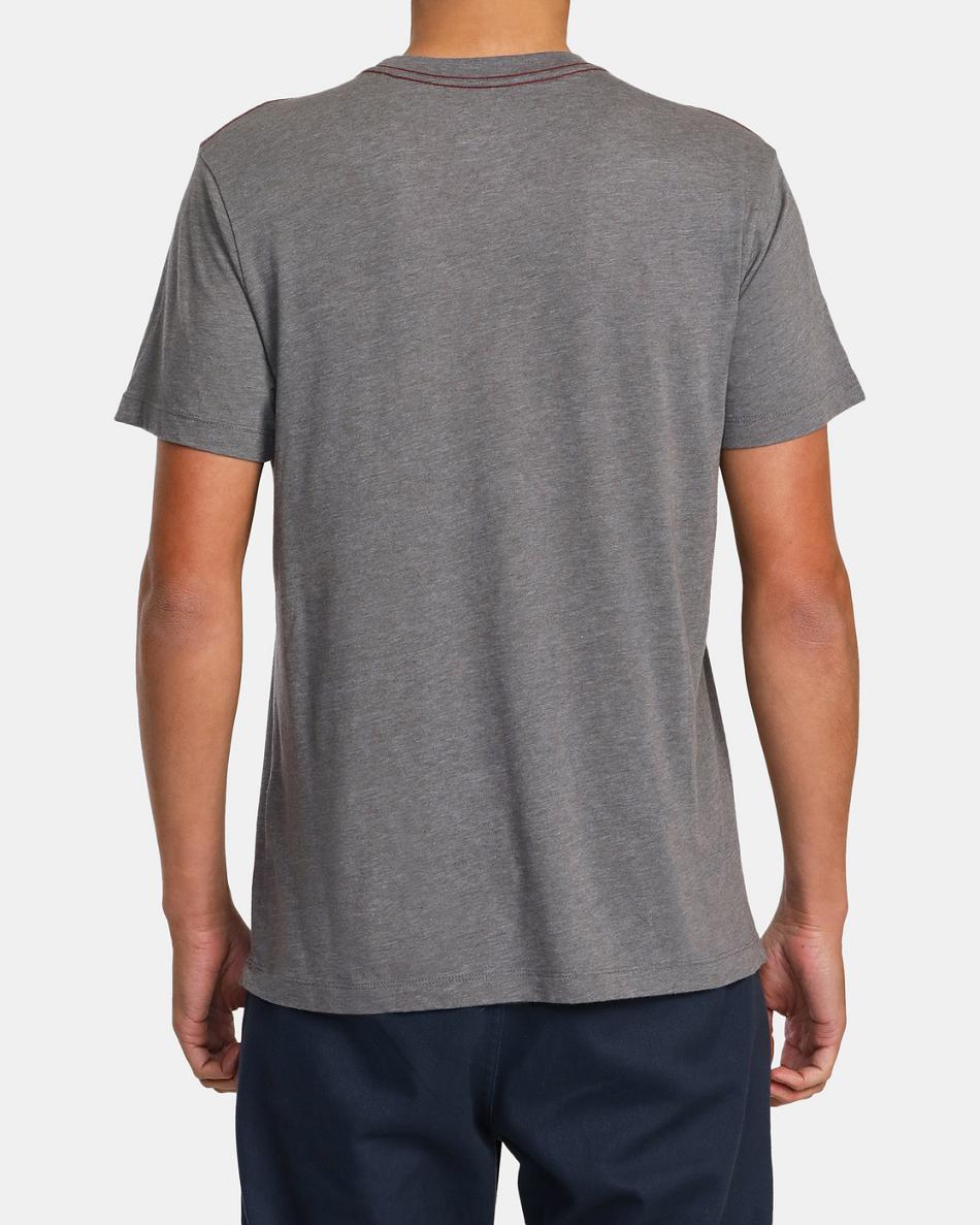 Smoke Black Rvca Big RVCA Tee Men's Short Sleeve | USEAH87712